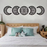 Essentials House Home & Décor Wrought iron decoration Crescent Moon Wall Art Set Of 5, Islamic Home Decor