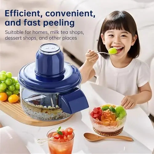 Essentialshouses Kitchen Tools & Gadgets YMD2 Ormos Electric Grape Peeling Machine - Automatic Garlic & Tomato Peeler, Rechargeable Fruit Skin Remover Tool For Small Fruits, Home Kitchen Gadget-Blue