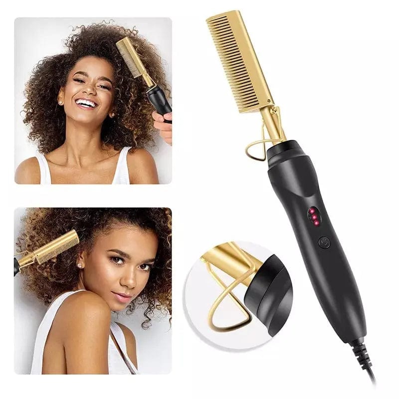 Electric Heating Hair Straightener Comb - Essentialshouses
