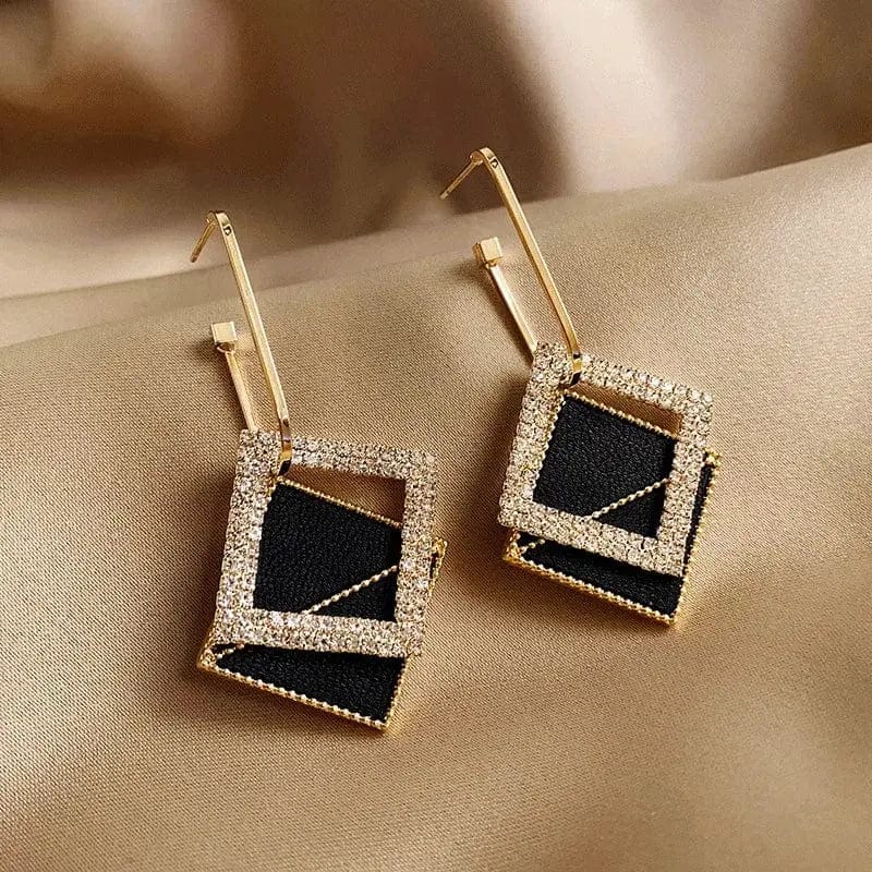 Geometric Double Square Hoop Earrings - Essentialshouses