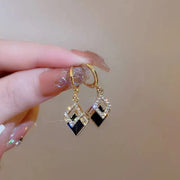 Geometric Double Square Hoop Earrings - Essentialshouses