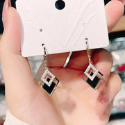 Geometric Double Square Hoop Earrings - Essentialshouses