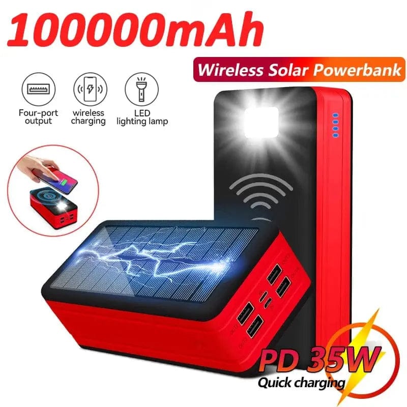Mobile Phone100000mAh Solar Power Bank - Essentialshouses