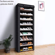 Essentials House 6, 8, and 10-Tier Multi-Color Dust-Proof Shoe Racks with Dust-Proof Rolling Shutter Doors, Easy to Assemble