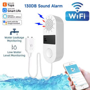Essentials House WiFi water leak sensor with 130dB alarm and detection probe