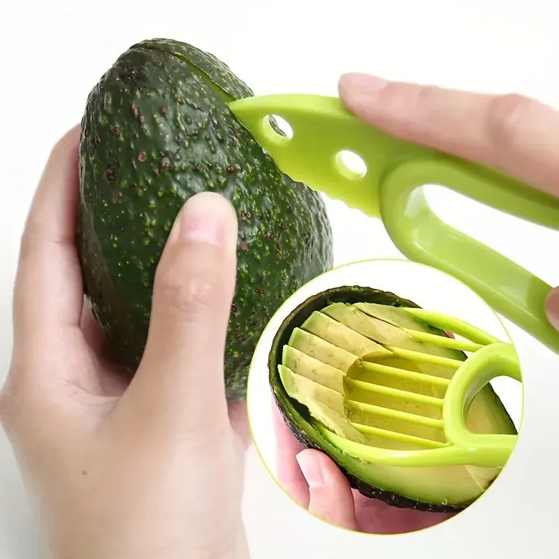 Essentialshouses Multifunctional 3 in 1 Avocado Slicer, Outdoor Home Kitchen Camping Accessories Tools