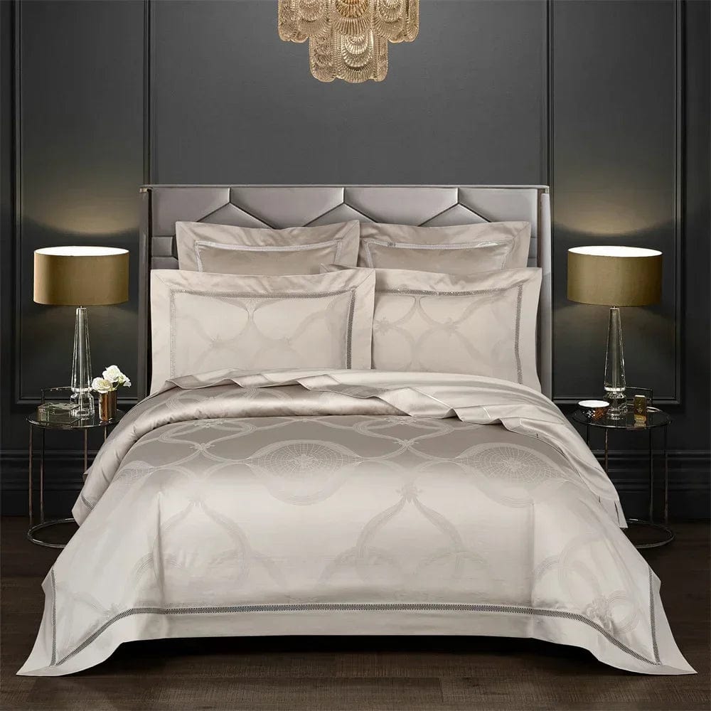 Dark Golden Satin Duvet Cover Set - Essentialshouses