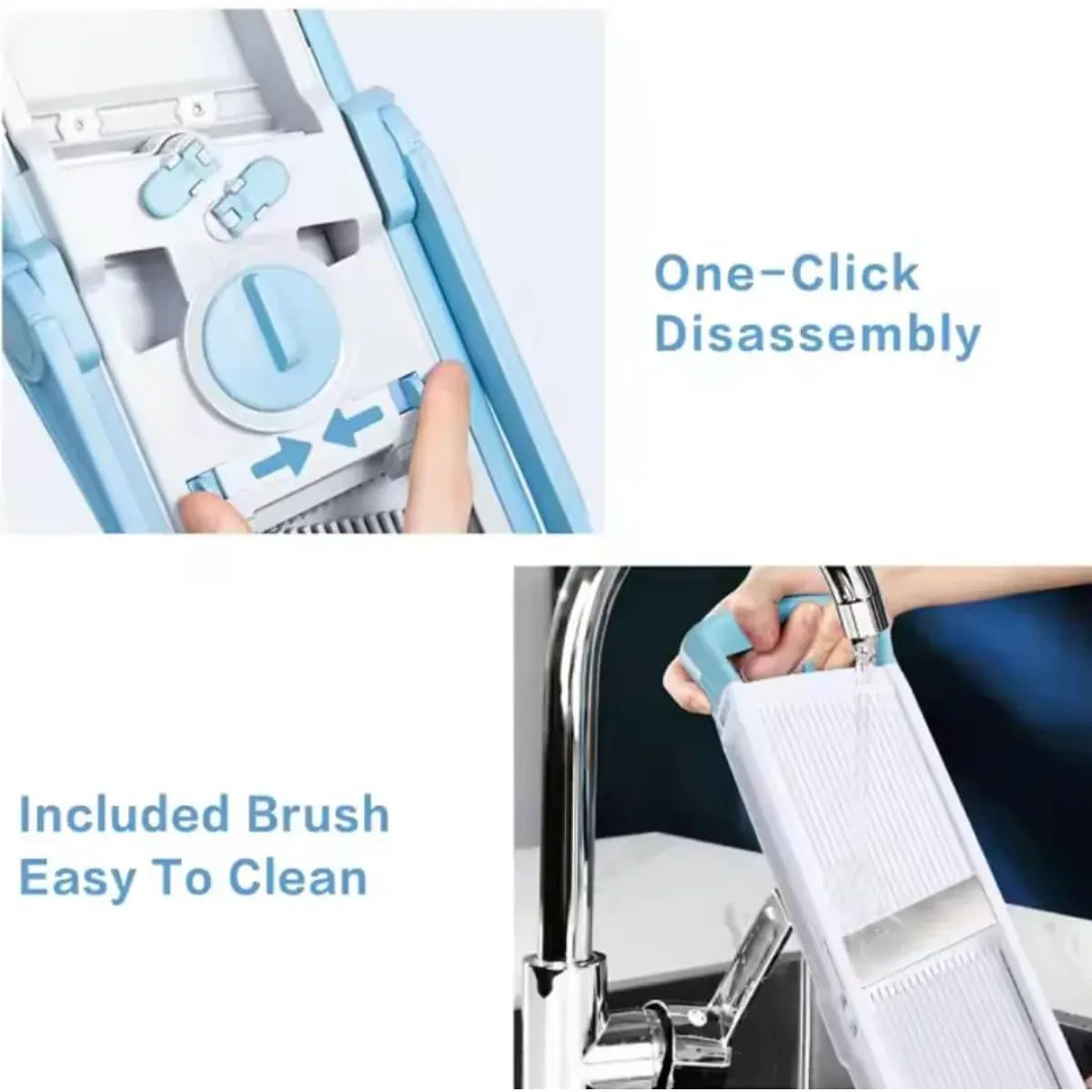 Essentialshouses 5 in 1 Vegetable Chopper Food Potato Cutter, Strips Julienne Dicer Adjustable Thickness 0.1-8 Mm Kitchen Chopping Kitchen Tools