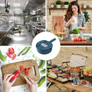 Essentialshouses 9 in 1 Vegetable Cutter Multi-Functional Potatoes Manually Cut Shred Slicer Grater Kitchenware Acceesories Tools