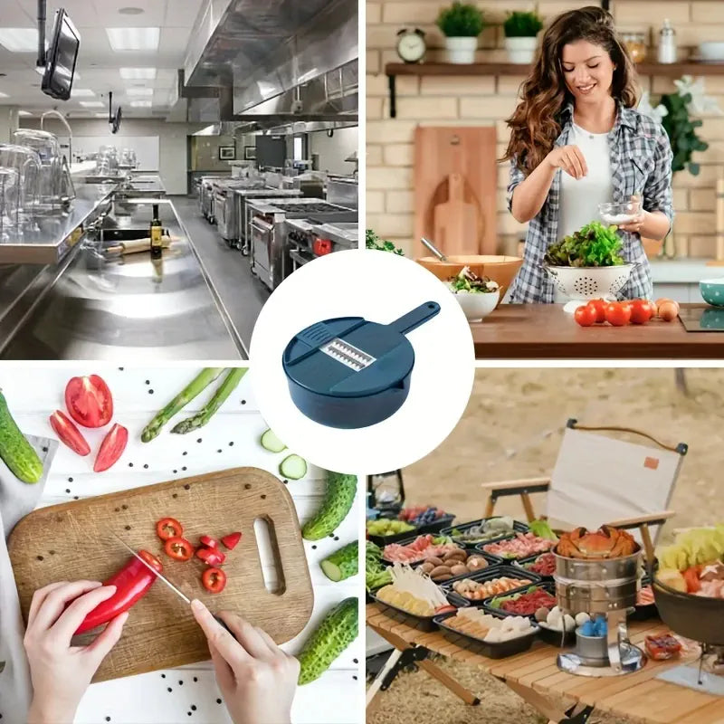 Essentialshouses 9 in 1 Vegetable Cutter Multi-Functional Potatoes Manually Cut Shred Slicer Grater Kitchenware Acceesories Tools
