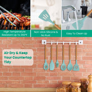 Essentials House - Silicone Utensil Set Heat Resistance & Easy-Care Features