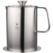 Essentialshouses Stainless Steel Oil Filter Pot 🛢️ Stainless Steel Kitchen Oil Filter Pot – Clean, Store & Reuse Cooking Oil Easily!