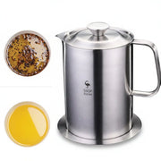 Essentialshouses Stainless Steel Oil Filter Pot 🛢️ Stainless Steel Kitchen Oil Filter Pot – Clean, Store & Reuse Cooking Oil Easily!