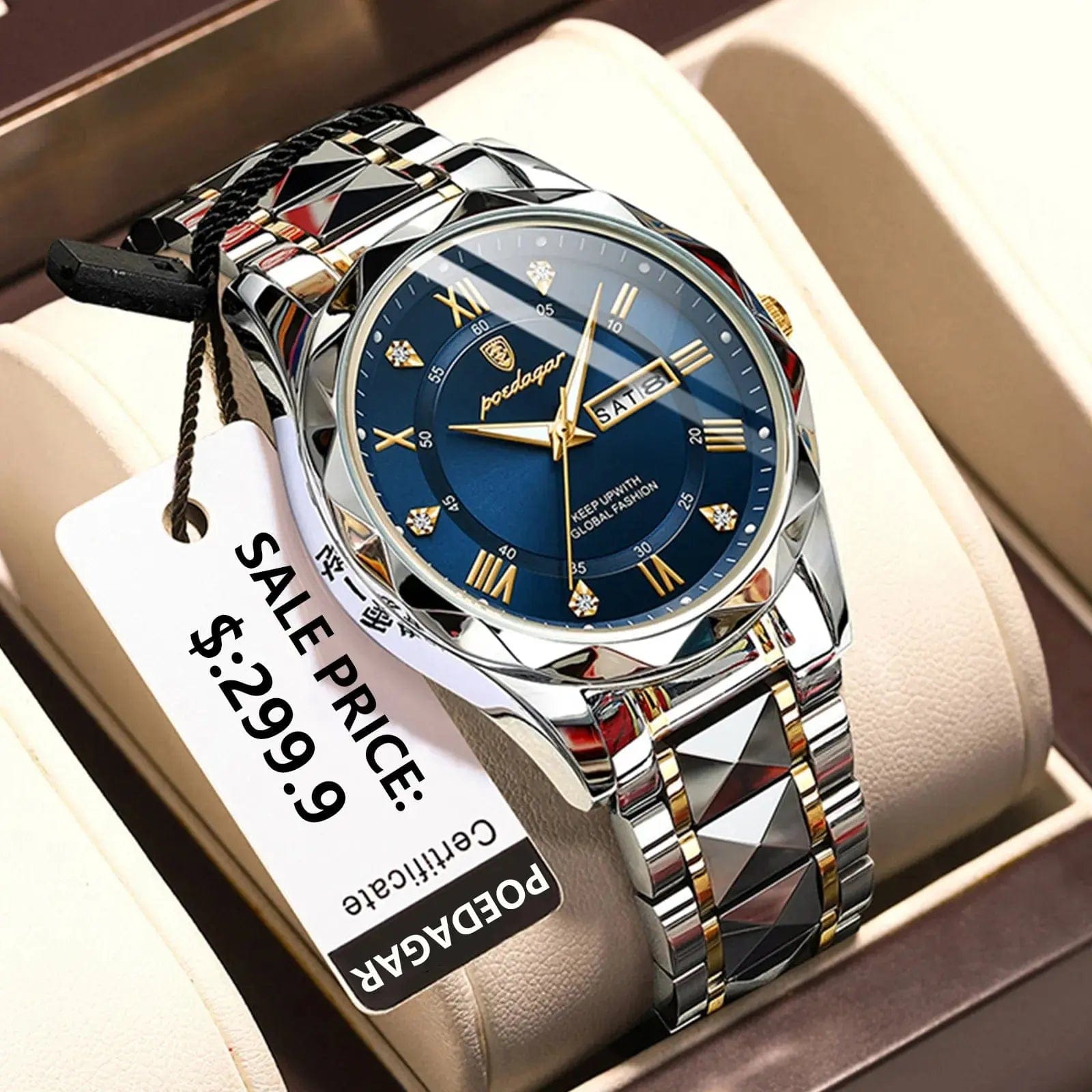 Waterproof Luminous Date Week Watches - Essentialshouses
