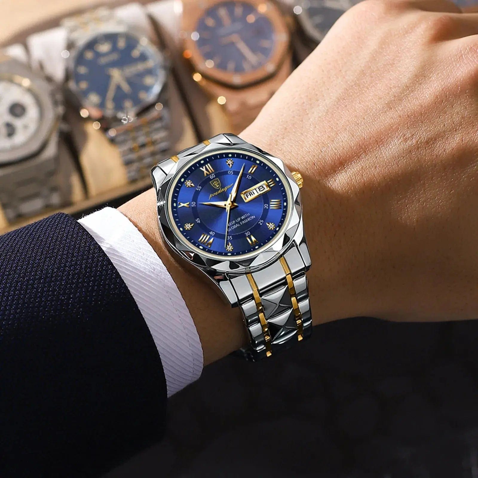 Waterproof Luminous Date Week Watches - Essentialshouses