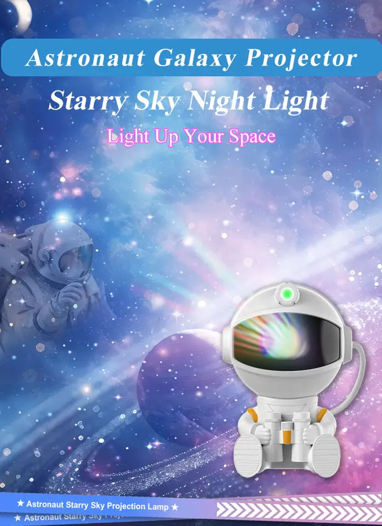 Essentials House Hold Telescope / USB Plug Astronaut Projector Galaxy Starry Night Lights for Bedroom LED Nebula Lamp