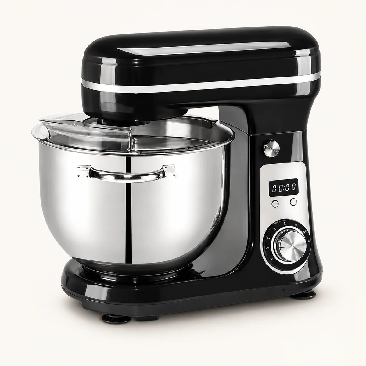 BioloMix BM601 6L Stand Mixer on a warm off-white background with a soft natural shadow.