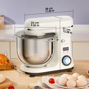 Essentials House Kitchen Food Stand Mixer, Blender, Quiet Motor, Cream Egg Whisk, Whip Dough Kneader, 6-Speed, 1200 W, 6 L