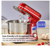 Essentials House Kitchen Food Stand Mixer, Blender, Quiet Motor, Cream Egg Whisk, Whip Dough Kneader, 6-Speed, 1200 W, 6 L