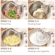 BioloMix BM602E mixing speed guide for filling, kneading, beating and whipping