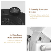 BioloMix BM602E suction feet and tilt-head safety feature details