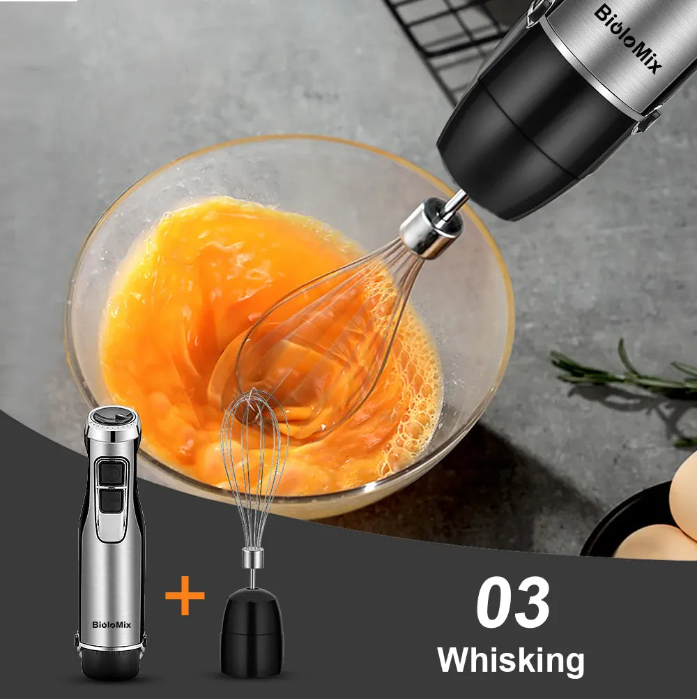 Essentials House US Plug 4 in 1 High Power 1200W Immersion Hand Stick Blender Mixer Includes Chopper and Smoothie Cup