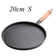 Essentials House 20cm 26cm Cast Iron Frying Pan Uncoated Non-stick Egg Pancake Pan Crepe Maker Steak Frying Pot Gas Induction