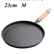 Essentials House 23cm 26cm Cast Iron Frying Pan Uncoated Non-stick Egg Pancake Pan Crepe Maker Steak Frying Pot Gas Induction
