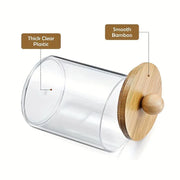 Alternate view of clear acrylic bathroom storage jar
