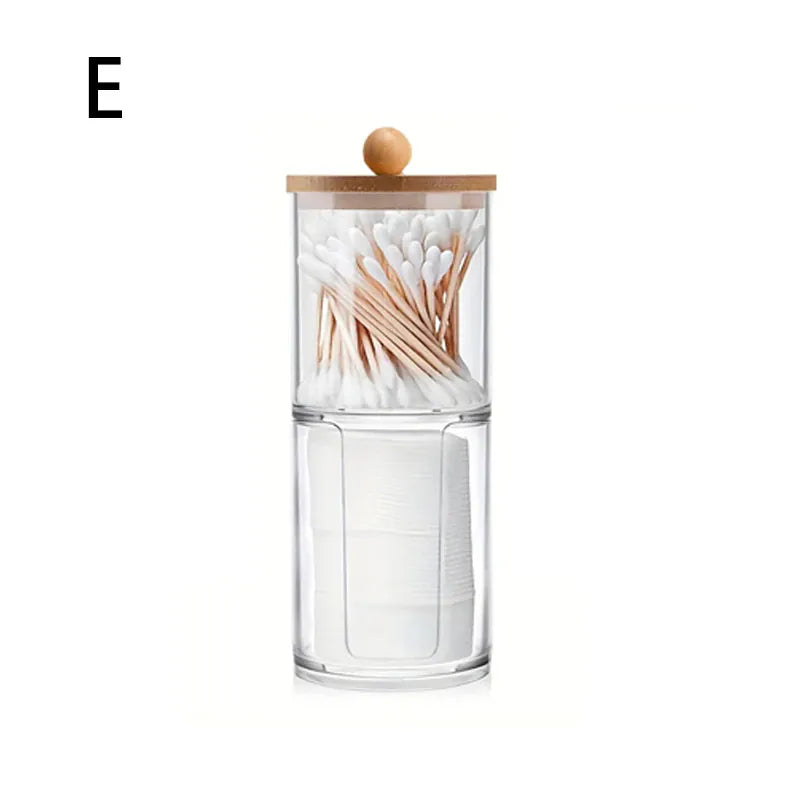 Alternate view of clear acrylic bathroom storage jar