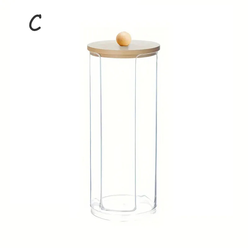 Alternate view of clear acrylic bathroom storage jar