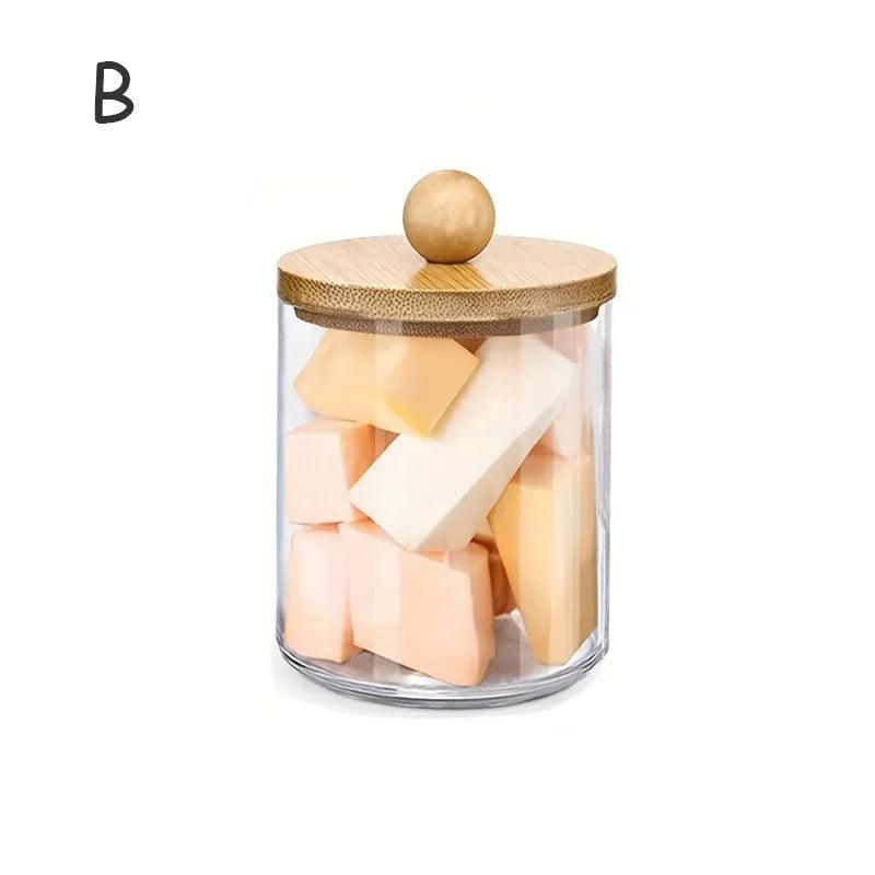 Alternate view of clear acrylic bathroom storage jar
