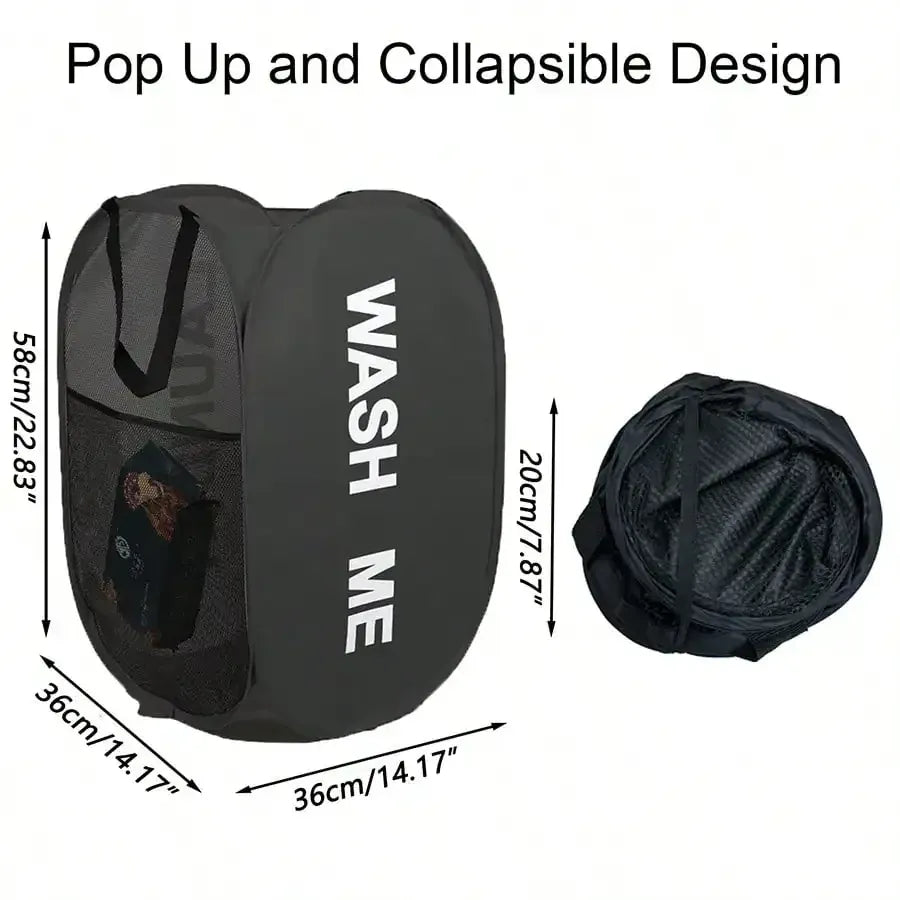 Dimensions of the pop-up mesh laundry hamper