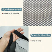 Alternate view of collapsible mesh pop-up laundry hamper with carry handles
