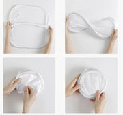 Alternate view of collapsible mesh pop-up laundry hamper with carry handles