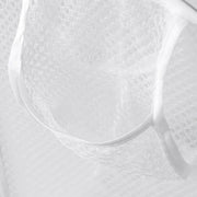 Alternate view of collapsible mesh pop-up laundry hamper with carry handles