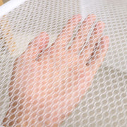 Alternate view of collapsible mesh pop-up laundry hamper with carry handles
