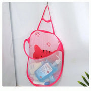 Alternate view of collapsible mesh pop-up laundry hamper with carry handles
