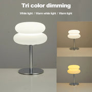 Essentials House Cream table lamp plastic lampshade bedroom bedside decorative lamp USB plug tri color dimming living room