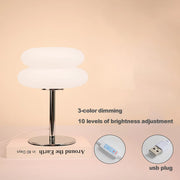 Essentials House B -style / USB Plug Cream table lamp plastic lampshade bedroom bedside decorative lamp USB plug tri color