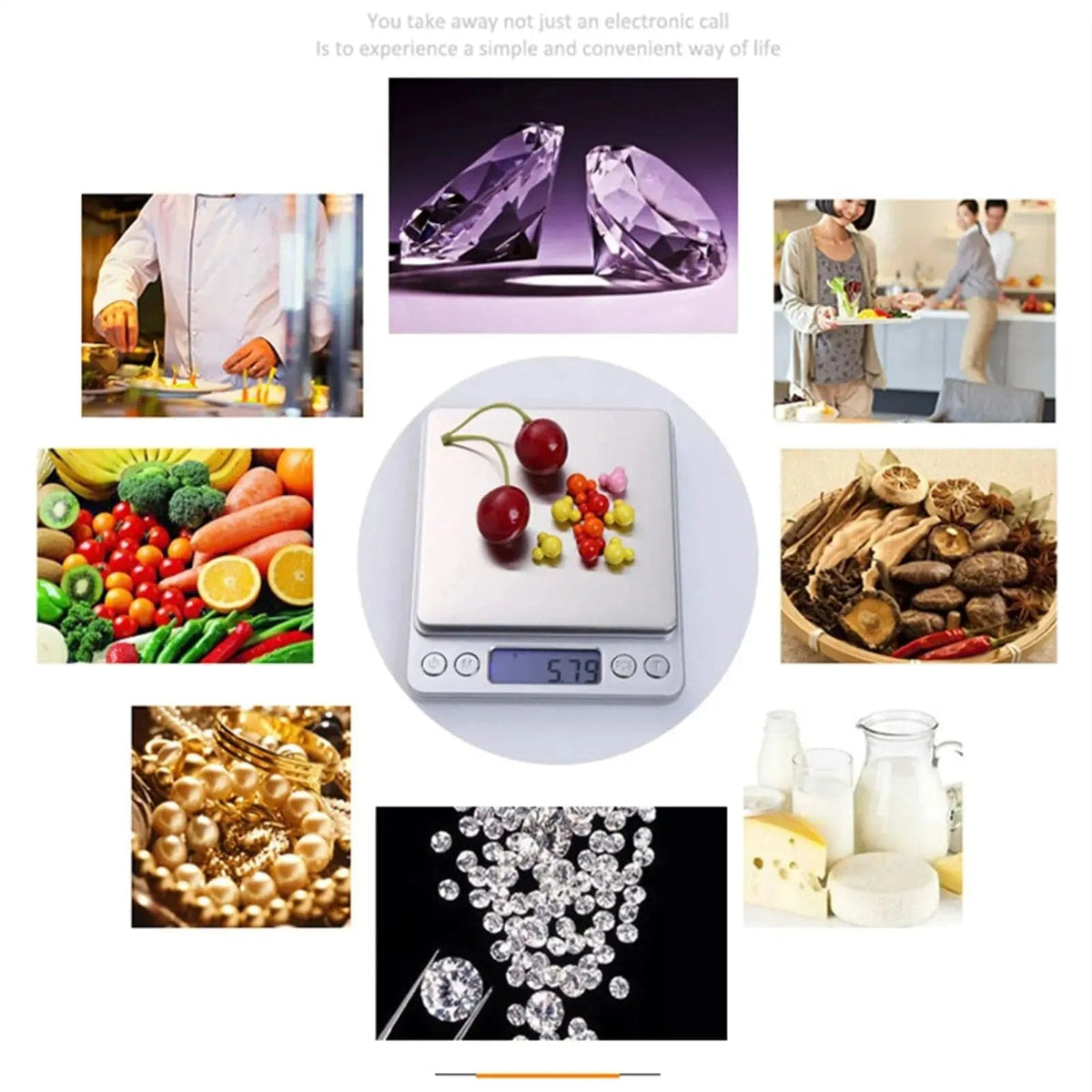 Essentials House ⚖️Digital Kitchen Scale 0.1g Accuracy – 3000g Food & Jewelry Weight Scale with LCD Display & Tare Function