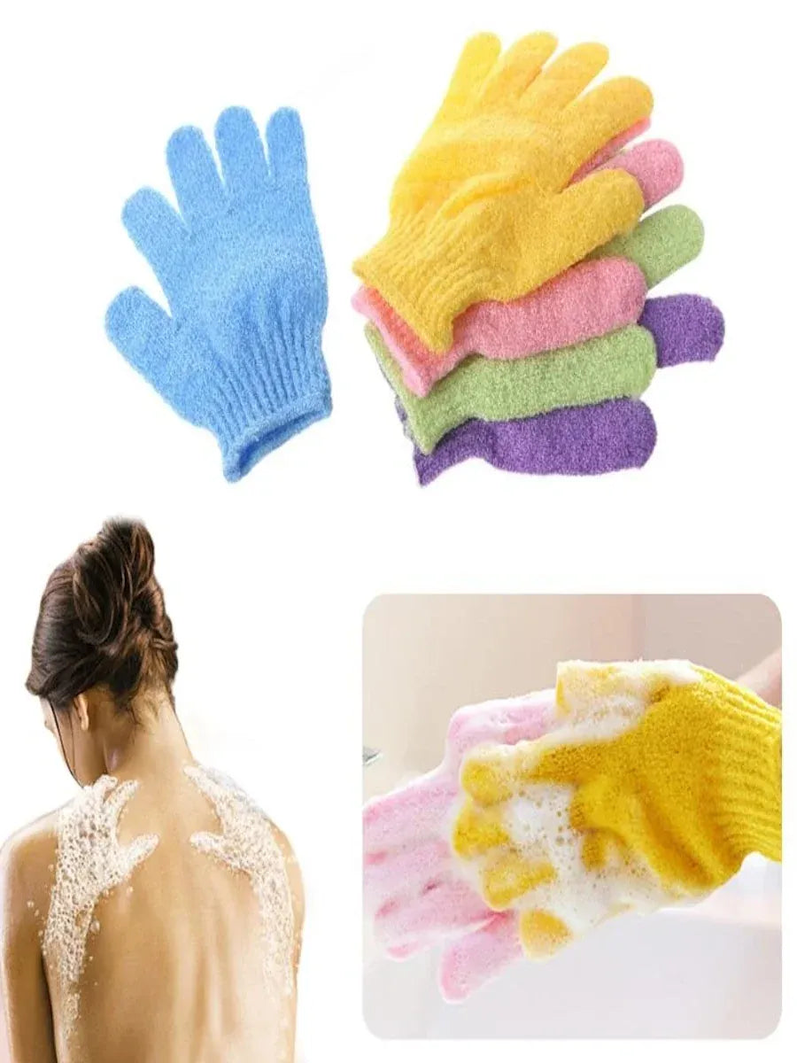 Essentials House 5/10 New Pieces Exfoliating Bath Gloves Double Sided Bath Gloves for Beauty Spa Massage Skin Shower Scrubber