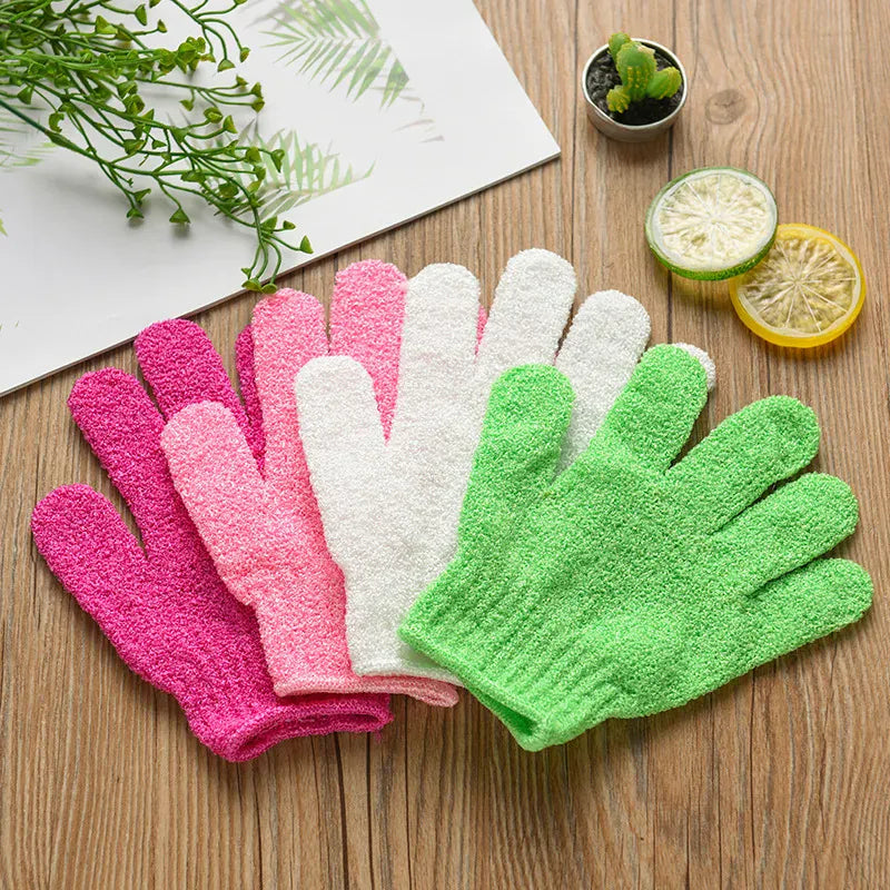Essentials House 5/10 New Pieces Exfoliating Bath Gloves Double Sided Bath Gloves for Beauty Spa Massage Skin Shower Scrubber