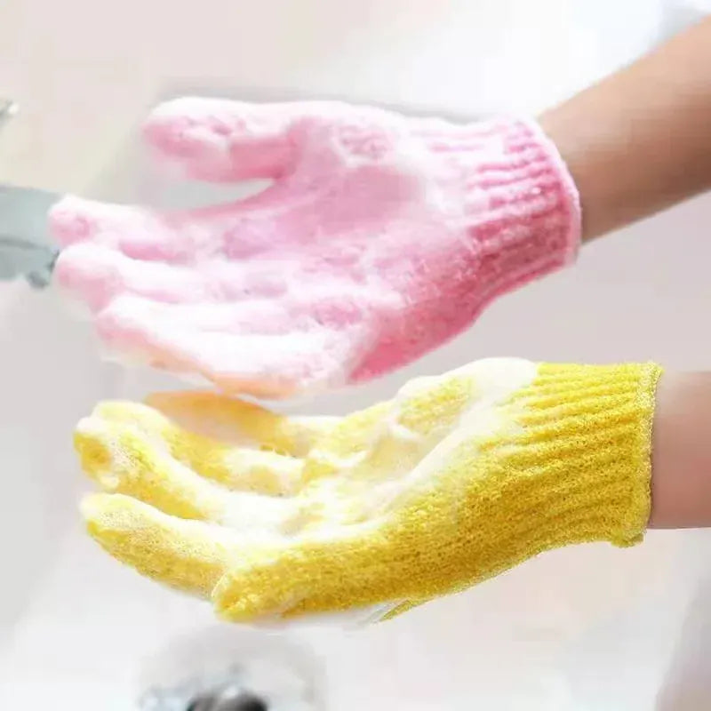Essentials House 5/10 New Pieces Exfoliating Bath Gloves Double Sided Bath Gloves for Beauty Spa Massage Skin Shower Scrubber