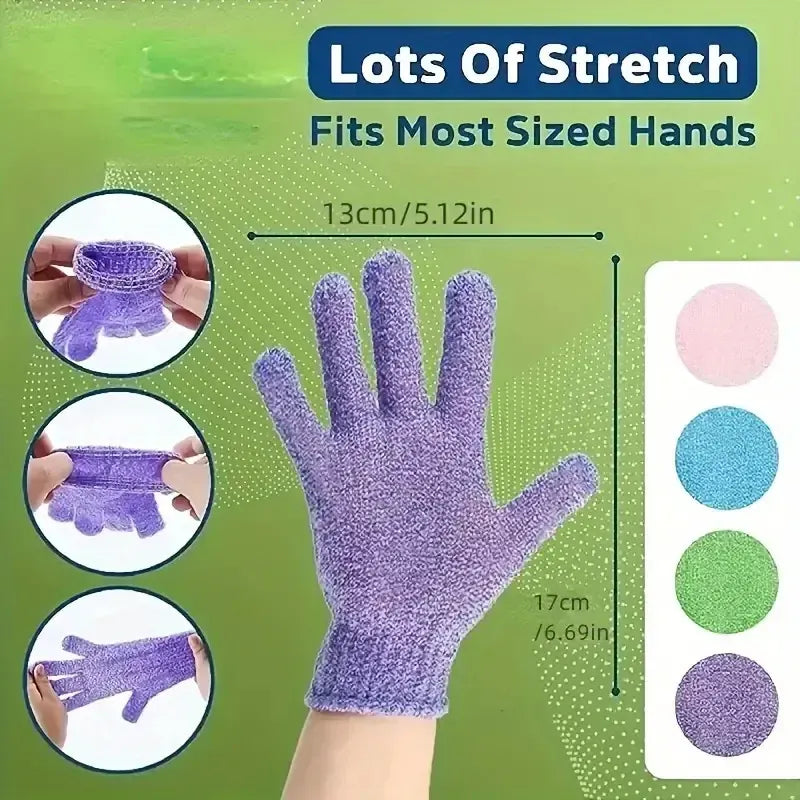 Essentials House 5/10 New Pieces Exfoliating Bath Gloves Double Sided Bath Gloves for Beauty Spa Massage Skin Shower Scrubber