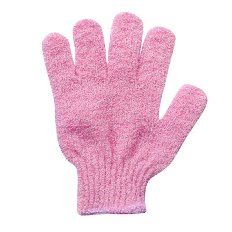 Essentials House 5Pcs Pink 5/10 New Pieces Exfoliating Bath Gloves Double Sided Bath Gloves for Beauty Spa Massage Skin