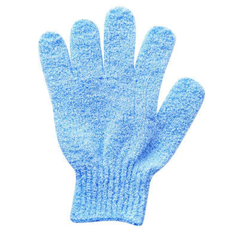 Essentials House 5Pcs Blue 5/10 New Pieces Exfoliating Bath Gloves Double Sided Bath Gloves for Beauty Spa Massage Skin