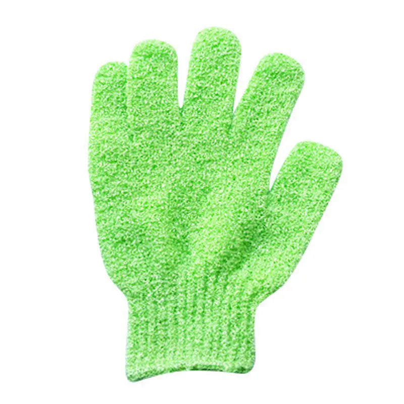 Essentials House 5Pcs Green 5/10 New Pieces Exfoliating Bath Gloves Double Sided Bath Gloves for Beauty Spa Massage Skin