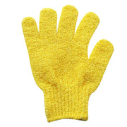 Essentials House 5Pcs Yellow 5/10 New Pieces Exfoliating Bath Gloves Double Sided Bath Gloves for Beauty Spa Massage Skin