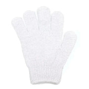 Essentials House 5Pcs White 5/10 New Pieces Exfoliating Bath Gloves Double Sided Bath Gloves for Beauty Spa Massage Skin